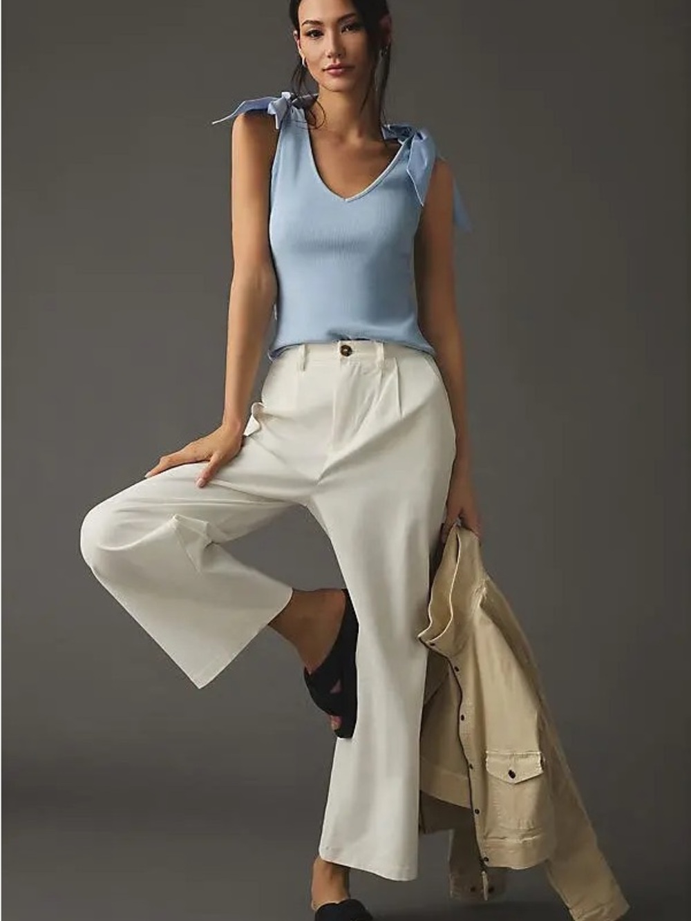 MAEVE
The Rafaela Bow-Tie Tank Tan Top